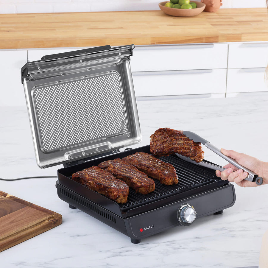 Grill Et Plancha Dinterieur Ninja Sizzle Avec Revetement Antiadhesif Gr101eu