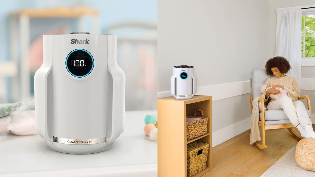 Purificateur d’air Shark NeverChange Compact Pro, filtre 5 ans - Blanc