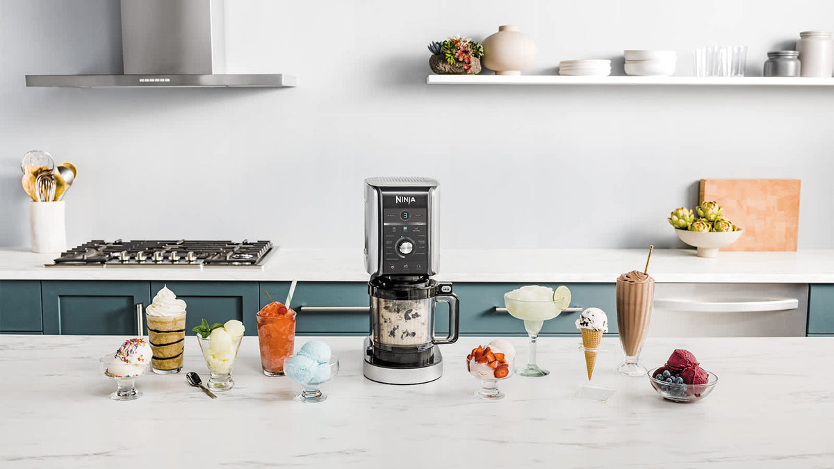 Machine A Glace Ninja Creami Deluxe 10 En 1 Glaces Sorbets Et Gelato Maison