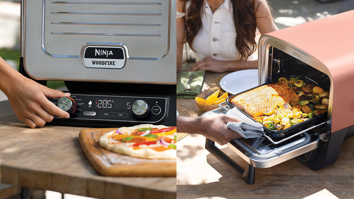 Four d'extérieur Ninja Woodfire 8-en-1 – Pizza, Grillades, Fumage et Air Fry OO101EU