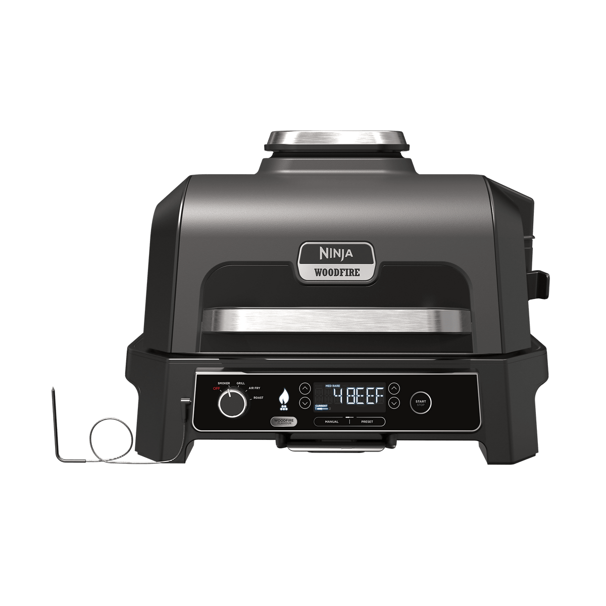 Barbecue électrique et fumoir Ninja Woodfire Pro XL avec thermosonde Smart Cook OG850EU