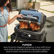 Pack Barbecue électrique et fumoir Ninja Woodfire Pro Connect XL avec support et housse