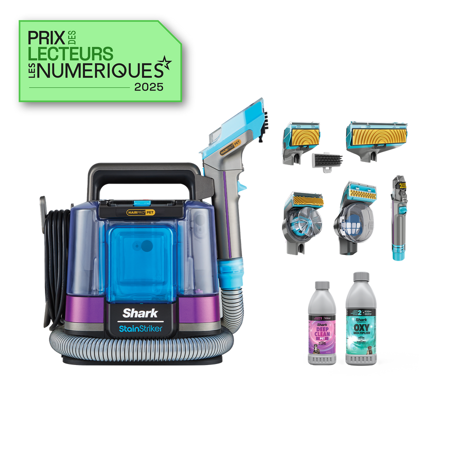 Shark StainStriker HairPro Pet - Shampouineuse Nettoyeur Détacheur Tapis, Canapé & Animaux