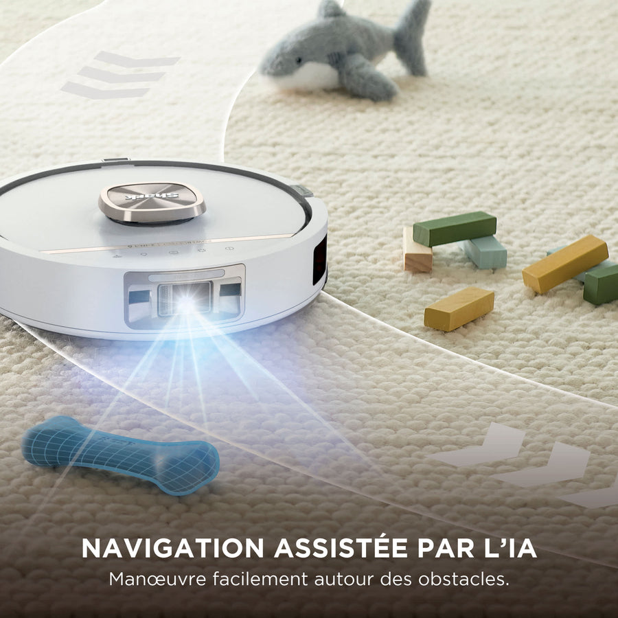 Shark PowerDetect Luxe UV Reveal, robot aspirateur laveur 2-en-1, Vert