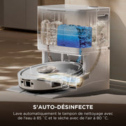 Shark PowerDetect Luxe UV Reveal, robot aspirateur laveur 2-en-1, Vert