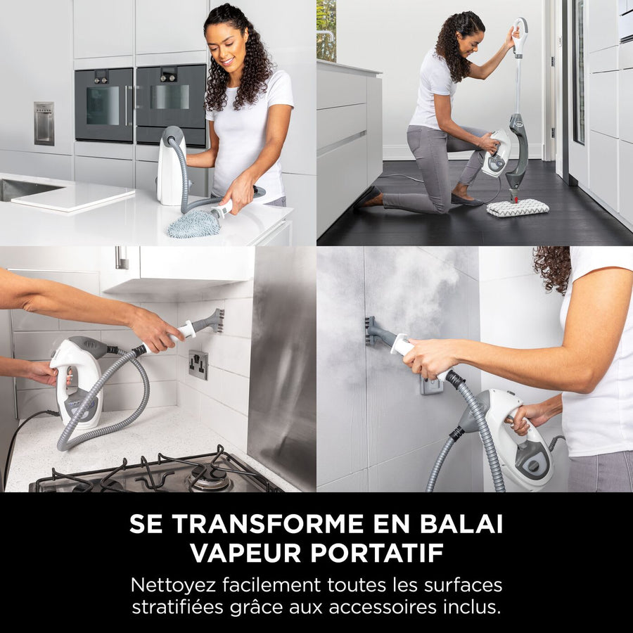 Balai nettoyeur vapeur Shark double face avec unité à main détachable