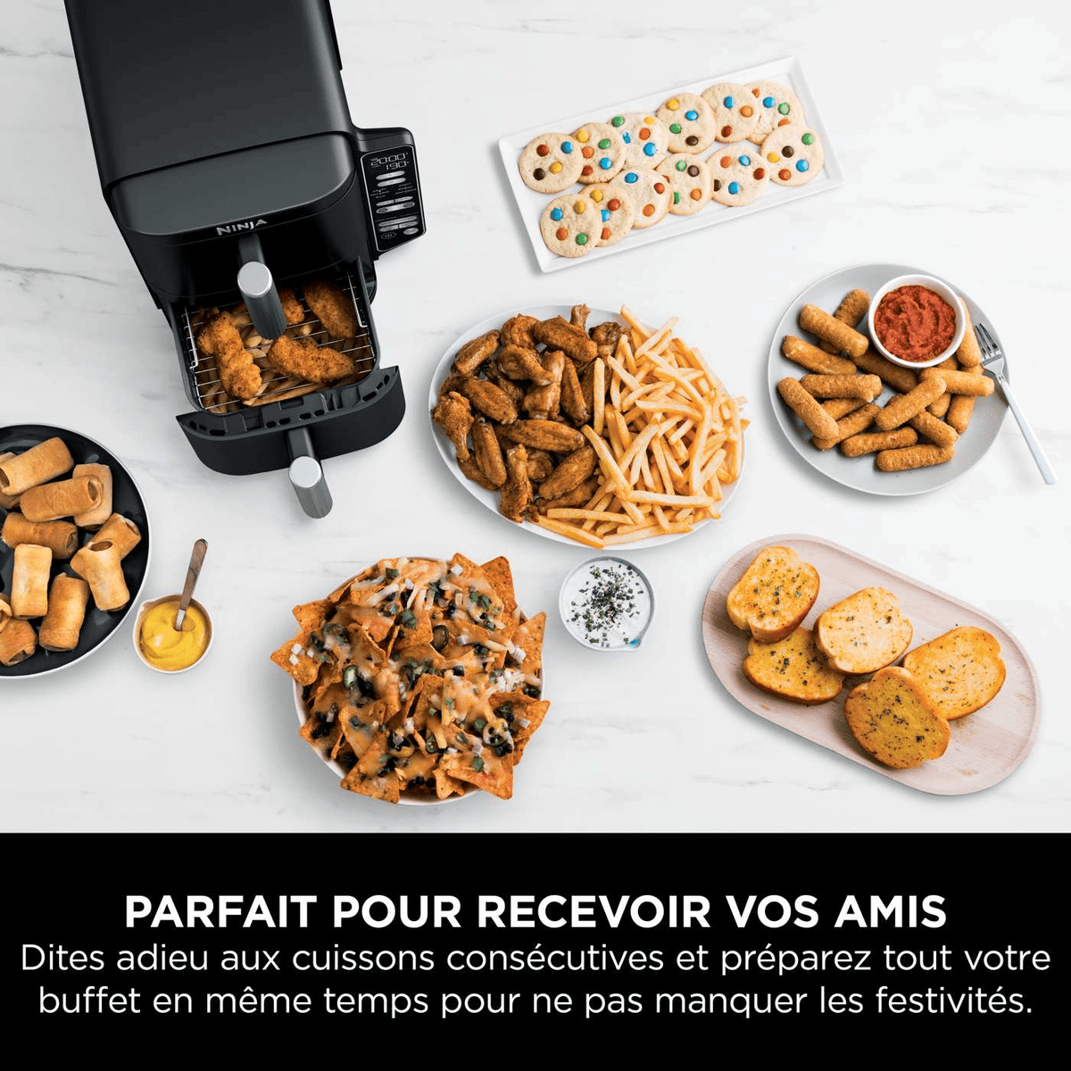 Air Fryer Ninja DoubleStack, verticale, 7.6L, 6-en-1, Noir – image 12