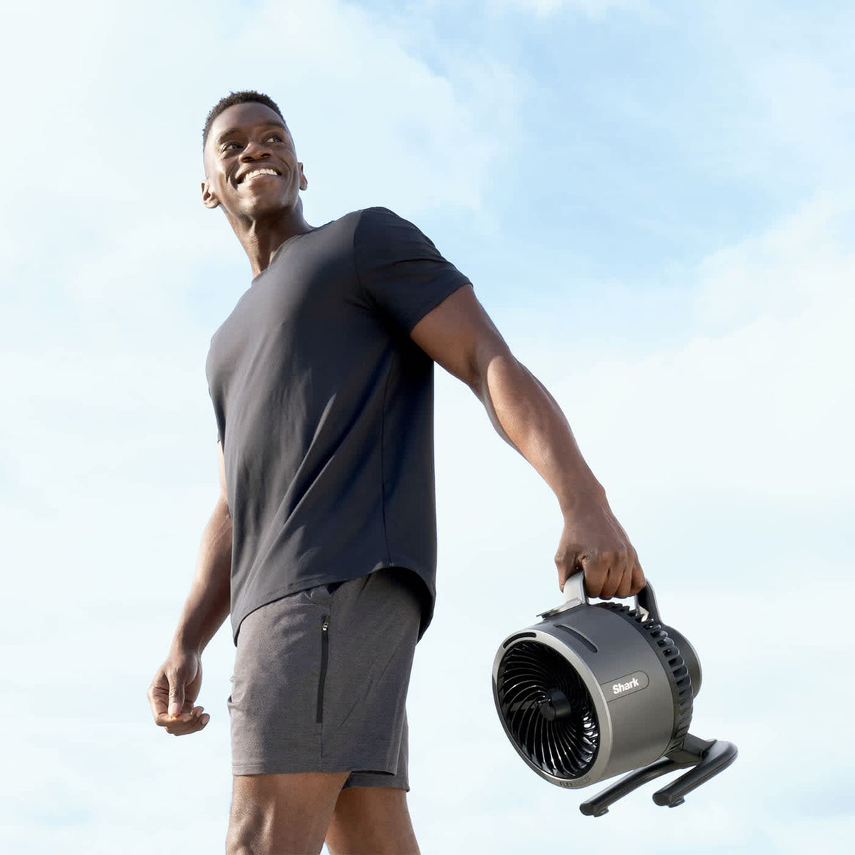 Ventilateur portable avec brume Shark FlexBreeze HydroGo – Vert