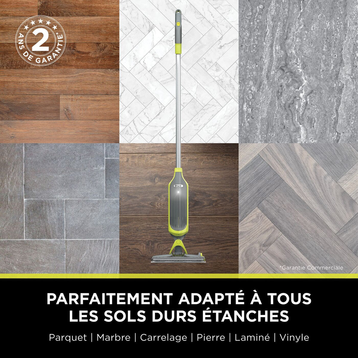 Balai laveur sans fil 2-en-1 Shark VacMop avec tampons jetables