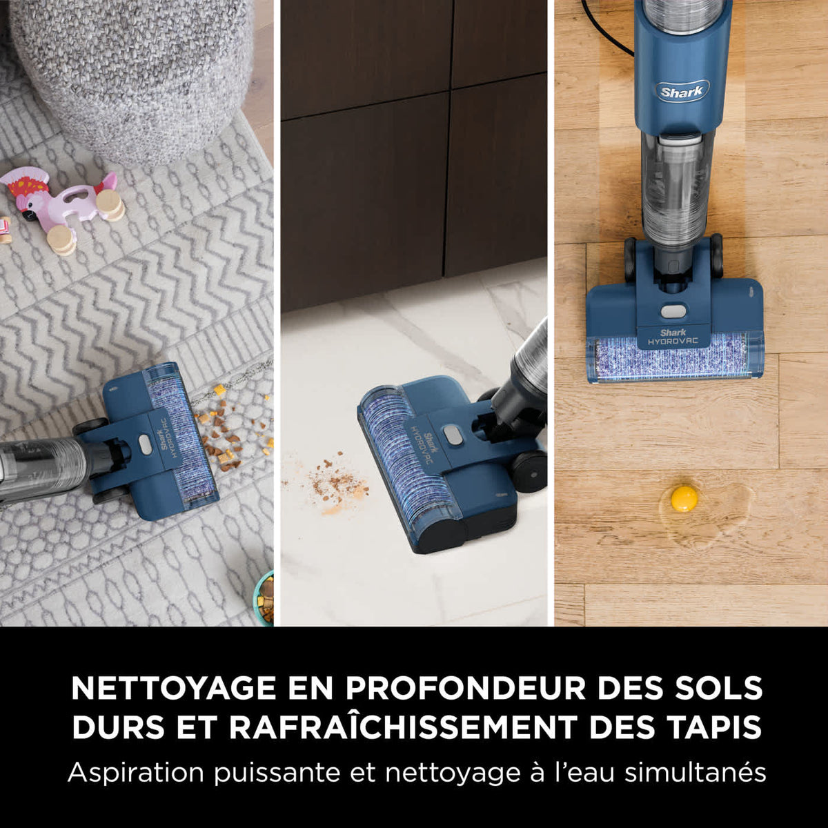 Aspirateur laveur filaire Shark HydroVac pour sols durs et moquettes