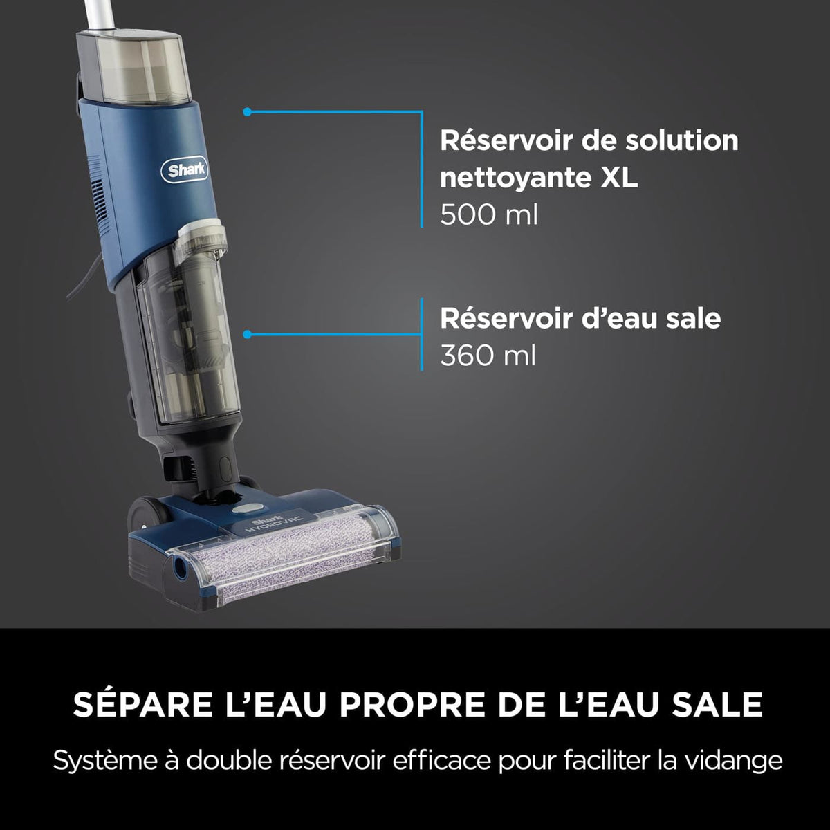 Aspirateur laveur filaire Shark HydroVac pour sols durs et moquettes
