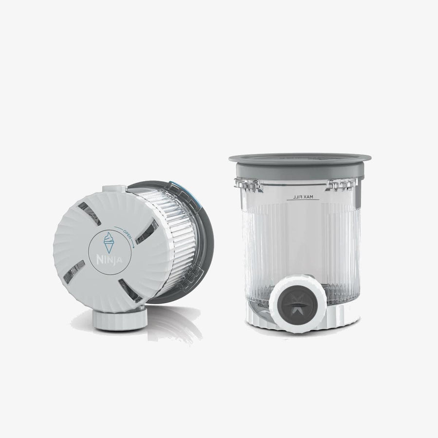 Lot De 2 Pots Pour Ninja Swirl By Creami Avec Couvercles Et Embouts De Rechange Xsk7pntld2euk