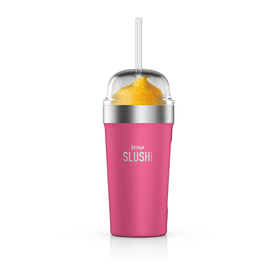 Bubble Cup Isotherme Ninja Slushi Avec Couvercle Et Paille Rose