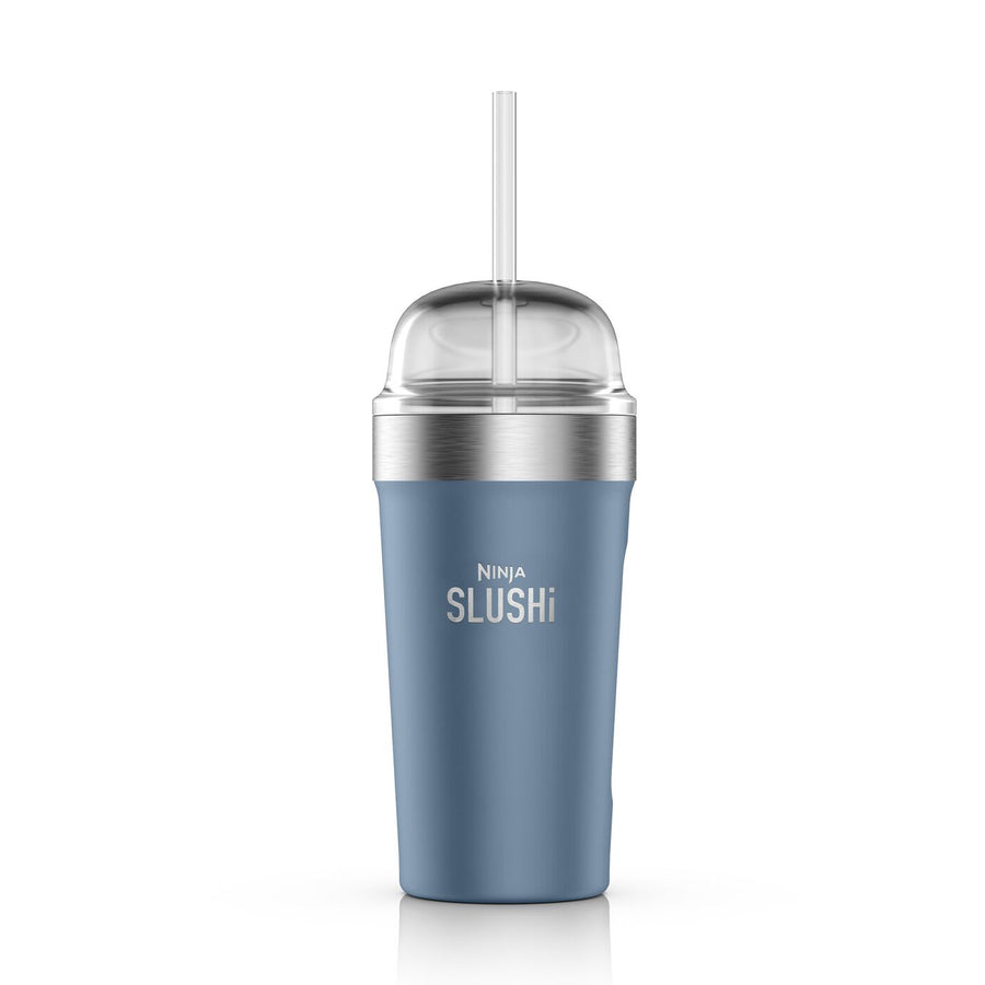 Bubble Cup Isotherme Ninja Slushi Avec Couvercle Et Paille   Bleu Denim